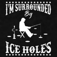 Funny I'm Surrounded By Ice Hole Ice Fishing Enthusiast Ladies PosiCharge Tri-Blend Wicking Tank