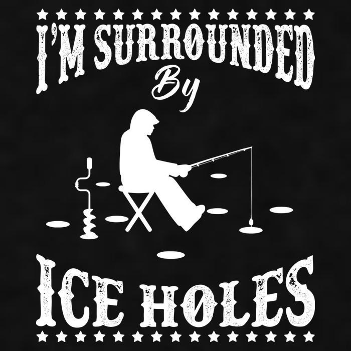 Funny I'm Surrounded By Ice Hole Ice Fishing Enthusiast Ladies PosiCharge Tri-Blend Wicking Tank