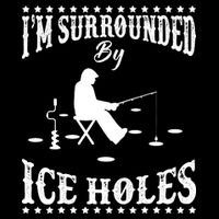 Funny I'm Surrounded By Ice Hole Ice Fishing Enthusiast 16 in Basic Backpack