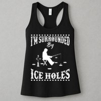 Funny I'm Surrounded By Ice Hole Ice Fishing Enthusiast Womens Tank Top