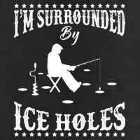 Funny I'm Surrounded By Ice Hole Ice Fishing Enthusiast Microfiber Hand Towel