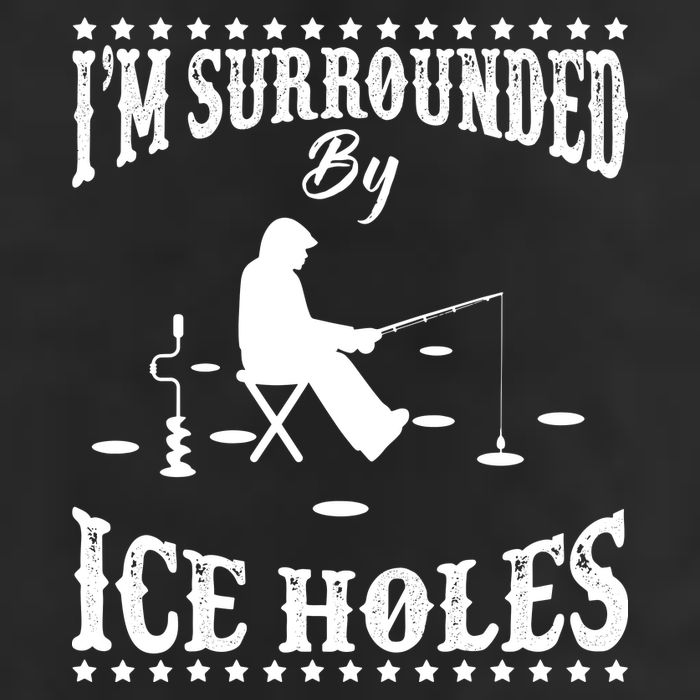 Funny I'm Surrounded By Ice Hole Ice Fishing Enthusiast Microfiber Hand Towel