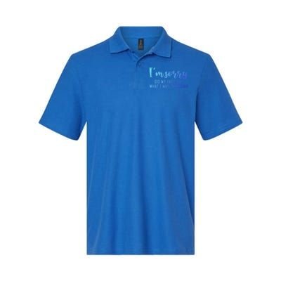 Funny IM Sorry Did My Face Say What I Was Thinking Cute Gift Softstyle Adult Sport Polo