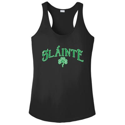 Funny Irish Slainte Gaelic Cheers Gift Ladies PosiCharge Competitor Racerback Tank