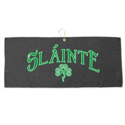 Funny Irish Slainte Gaelic Cheers Gift Large Microfiber Waffle Golf Towel