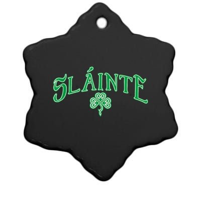 Funny Irish Slainte Gaelic Cheers Gift Ceramic Star Ornament