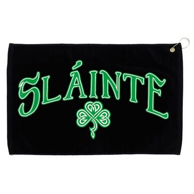 Funny Irish Slainte Gaelic Cheers Gift Grommeted Golf Towel