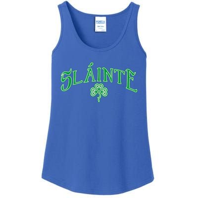 Funny Irish Slainte Gaelic Cheers Gift Ladies Essential Tank