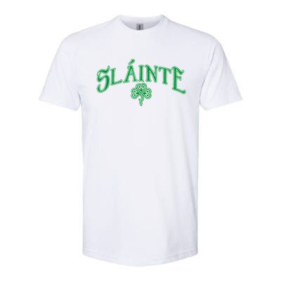 Funny Irish Slainte Gaelic Cheers Gift Softstyle CVC T-Shirt