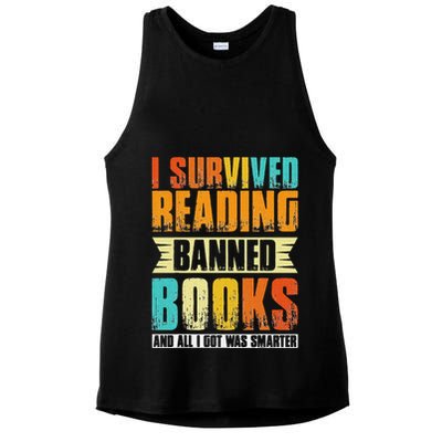 Funny I Survived Reading Banned Books And All I Got Was Smarter Ladies PosiCharge Tri-Blend Wicking Tank