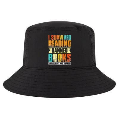 Funny I Survived Reading Banned Books And All I Got Was Smarter Cool Comfort Performance Bucket Hat