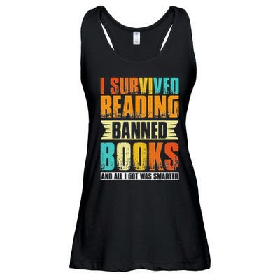 Funny I Survived Reading Banned Books And All I Got Was Smarter Ladies Essential Flowy Tank
