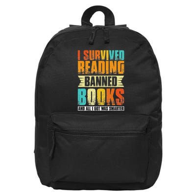 Funny I Survived Reading Banned Books And All I Got Was Smarter 16 in Basic Backpack