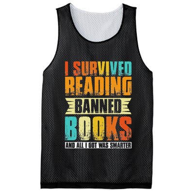 Funny I Survived Reading Banned Books And All I Got Was Smarter Mesh Reversible Basketball Jersey Tank