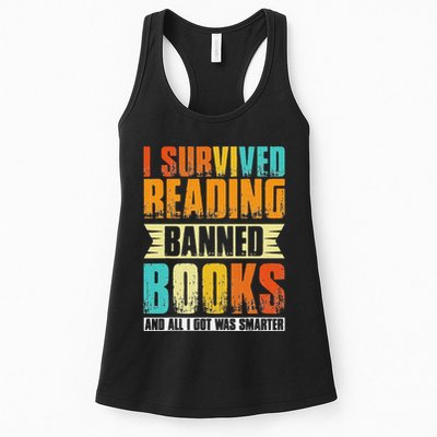 Funny I Survived Reading Banned Books And All I Got Was Smarter Womens Tank Top