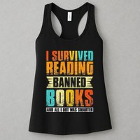 Funny I Survived Reading Banned Books And All I Got Was Smarter Womens Tank Top