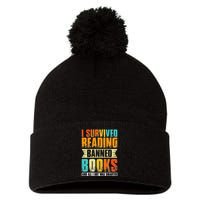Funny I Survived Reading Banned Books And All I Got Was Smarter Pom Pom 12in Knit Beanie