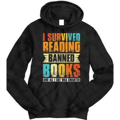 Funny I Survived Reading Banned Books And All I Got Was Smarter Tie Dye Hoodie