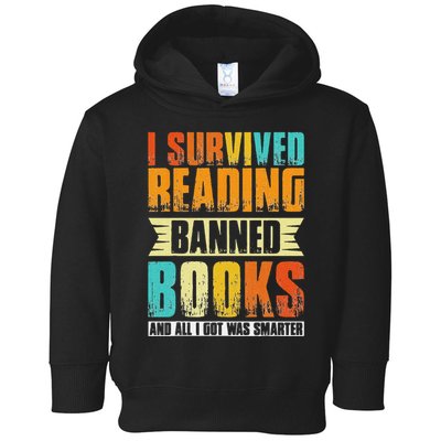 Funny I Survived Reading Banned Books And All I Got Was Smarter Toddler Hoodie