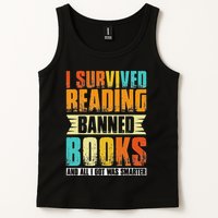Funny I Survived Reading Banned Books And All I Got Was Smarter Tank Top