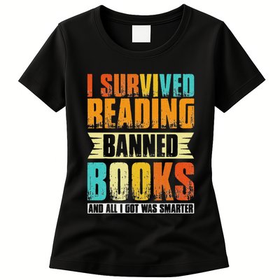 Funny I Survived Reading Banned Books And All I Got Was Smarter Womens T-Shirt