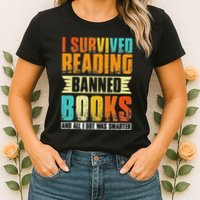 Funny I Survived Reading Banned Books And All I Got Was Smarter Womens T-Shirt