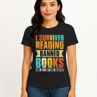 Funny I Survived Reading Banned Books And All I Got Was Smarter Womens T-Shirt