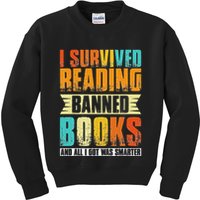 Funny I Survived Reading Banned Books And All I Got Was Smarter Kids Sweatshirt
