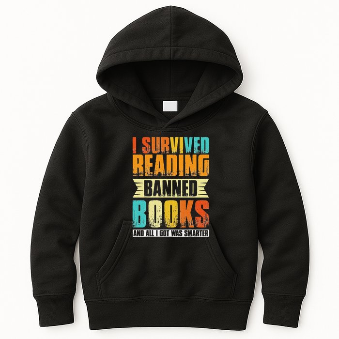 Funny I Survived Reading Banned Books And All I Got Was Smarter Kids Hoodie