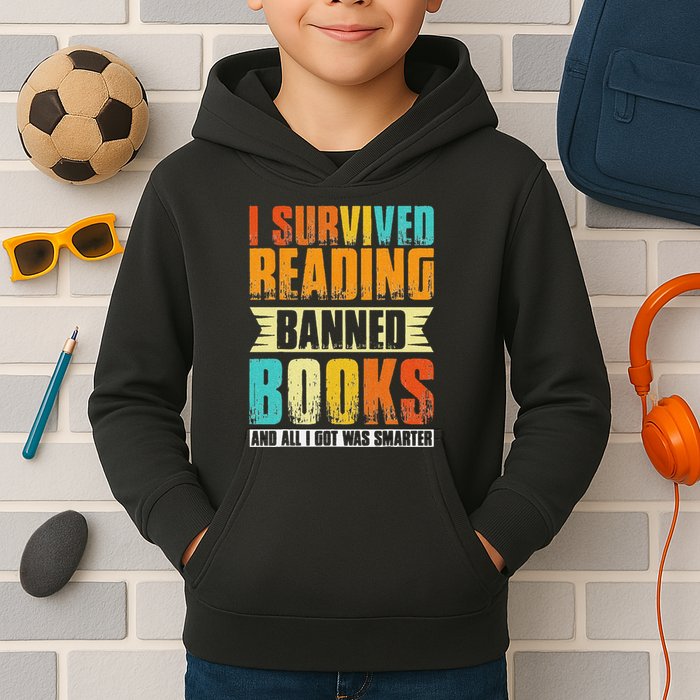 Funny I Survived Reading Banned Books And All I Got Was Smarter Kids Hoodie