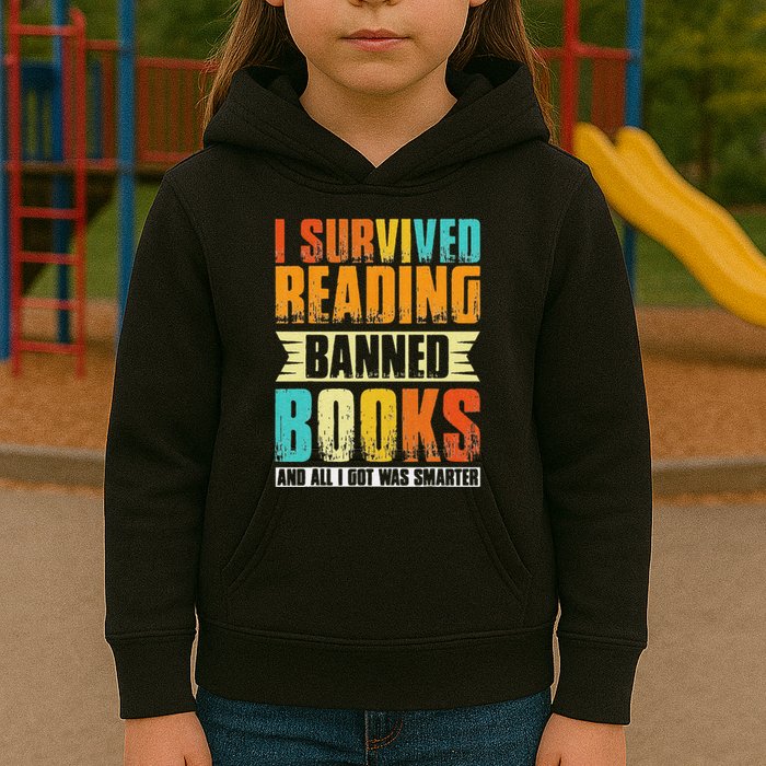 Funny I Survived Reading Banned Books And All I Got Was Smarter Kids Hoodie