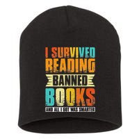 Funny I Survived Reading Banned Books And All I Got Was Smarter Short Acrylic Beanie
