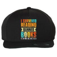 Funny I Survived Reading Banned Books And All I Got Was Smarter Wool Snapback Cap