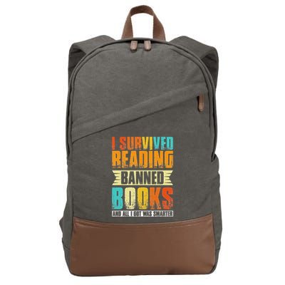 Funny I Survived Reading Banned Books And All I Got Was Smarter Cotton Canvas Backpack
