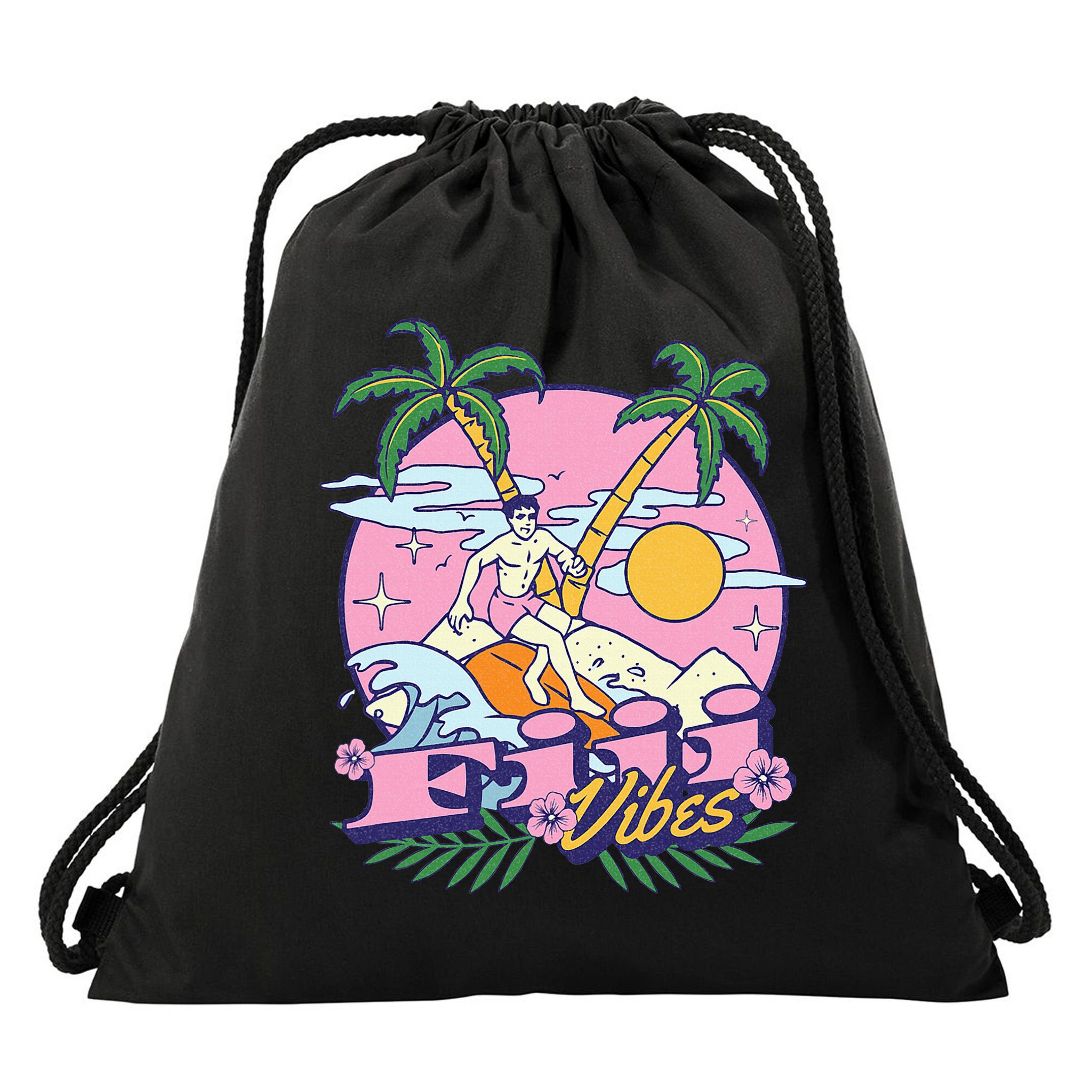 Fiji Islands Souvenir Fiji Drawstring Bag