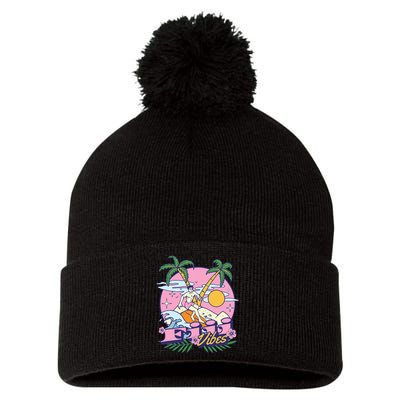 Fiji Islands Souvenir Fiji Pom Pom 12in Knit Beanie