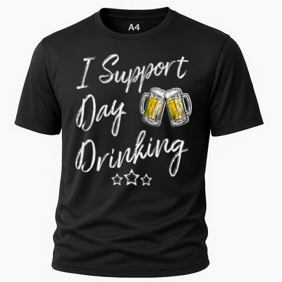 Funny I Support Day Drinking For Beer Drinkers Cooling Performance Crew T-Shirt
