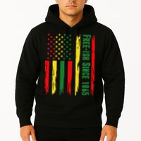 Free Ish Since 1865 With Pan African Flag For Juneteenth Hoodie