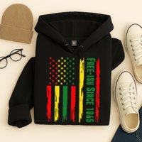 Free Ish Since 1865 With Pan African Flag For Juneteenth Hoodie