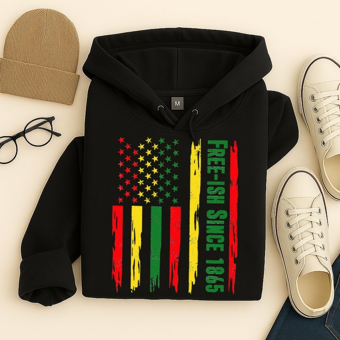 Free Ish Since 1865 With Pan African Flag For Juneteenth Hoodie