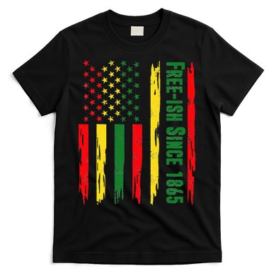 Free Ish Since 1865 With Pan African Flag For Juneteenth T-Shirt