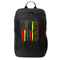 Free Ish Since 1865 With Pan African Flag For Juneteenth City Backpack
