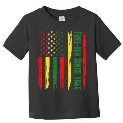 Free Ish Since 1865 With Pan African Flag For Juneteenth Toddler T-Shirt