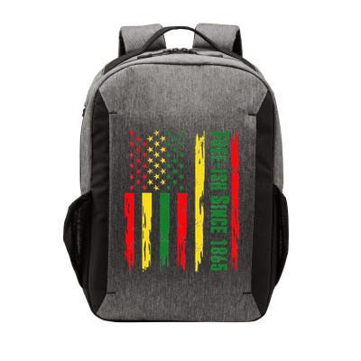 Free Ish Since 1865 With Pan African Flag For Juneteenth Vector Backpack
