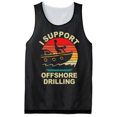 Funny I Support Offshore Drilling Mesh Reversible Basketball Jersey Tank