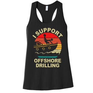 Funny I Support Offshore Drilling Women's Racerback Tank