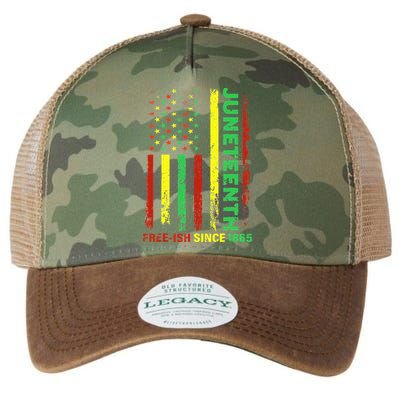 Free Ish Since 1865 With Pan African Flag For Juneteenth Legacy Tie Dye Trucker Hat
