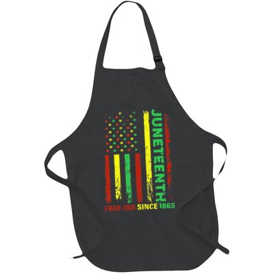 Free Ish Since 1865 With Pan African Flag For Juneteenth Apron