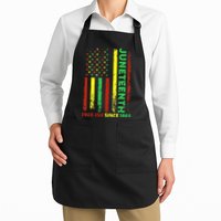 Free Ish Since 1865 With Pan African Flag For Juneteenth Apron
