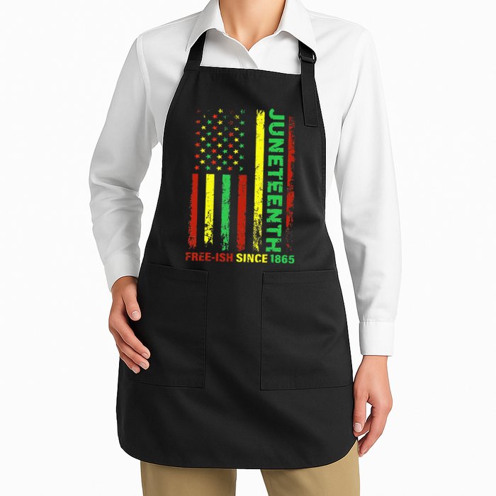 Free Ish Since 1865 With Pan African Flag For Juneteenth Apron